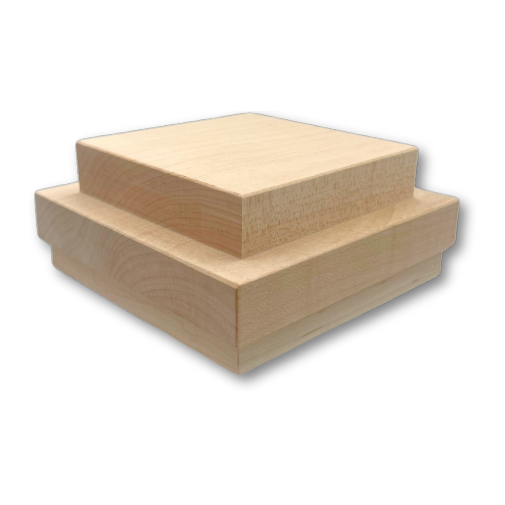 Double Square Top - Maple Post Cap - 2" x 4-1/2" x 4-1/2" - NC22MP-P17